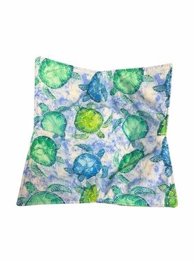 Hand Crafted Bowl Cozy Bowl Holder Microwavable Cotton Padded Sea Turtle Teal